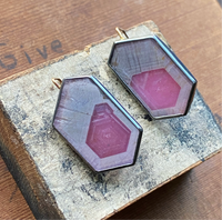 Raspberry Sheen Sapphire Earrings